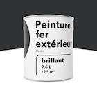Peinture extérieur métal 2,5 L noir brillant glycero en promo chez Brico Dépôt Liévin à 15,90 €
