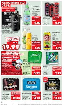 Krombacher im Kaufland Prospekt "Aktuelle Angebote" mit 58 Seiten (Cottbus)