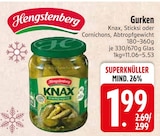 Gurken im EDEKA Prospekt Knax Gurken von Hengstenberg im aktuellen EDEKA Prospekt für 1,99 €