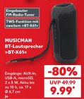 BT-Lautsprecher »BT-X61« Angebote von MUSICMAN bei Kaufland Koblenz für 9,99 €