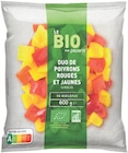 Duo de poivrons rouges et jaunes bio - PICARD en promo chez Picard Duo de poivrons rouges et jaunes bio - PICARD dans le catalogue Picard