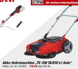 Aktuelle Batterie Angebote bei toom Baumarkt in Karlsruhe Aktuelles Akku-Kehrmaschine "TE-SW 18/610 Li-Solo" Angebot bei toom Baumarkt in Karlsruhe ab 179,99 €