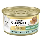 GOURMET Gold Feine Pastete mit Seelachs und Karotten 85 g Angebote von Gourmet bei Zookauf Leverkusen für 0,49 €