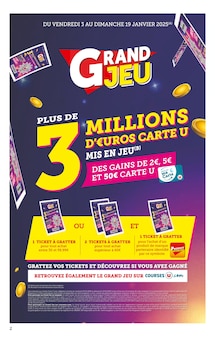 Prospectus U Express à Sundhouse, "LA QUINZAINE DES PRIX ULTRA BAS", 16 pages de promos valables du 03/01/2025 au 12/01/2025