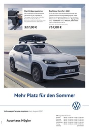 Volkswagen Prospekt "Mehr Platz für den Sommer", 1 Seite, 01.06.2025 - 01.06.2025 Aktueller Volkswagen Prospekt, "Mehr Platz für den Sommer", mit Angeboten der Woche, gültig von 01.06.2025 bis 01.06.2025
