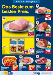 Fleisch im Netto Marken-Discount Prospekt "Aktuelle Angebote" mit 67 Seiten (Mainz)