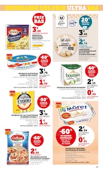 Promo Fromage râpé dans le catalogue Hyper U du moment à la page 33