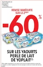 Promo -60% remise immédiate sur le 2ème sur les Yaourts Perle de lait de Yoplait à  dans le catalogue Intermarché à Alès