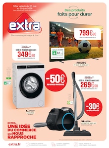 Catalogue Extra de la semaine "Des produits faits pour durer" avec 1 pages, valide du 20/05/2026 au 20/06/2026 pour Chamberet et alentours Prospectus Extra de la semaine "Des produits faits pour durer" avec 1 pages, valide du 20/05/2026 au 20/06/2026 pour Chamberet et alentours