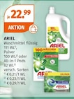 Waschmittel flüssig Angebote von Ariel bei Müller Kerpen für 22,99 €