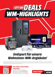 Aktueller MediaMarkt Saturn Prospekt "LET'S GO! DEALS WM-HIGHLIGHTS" Aktueller MediaMarkt Saturn Prospekt