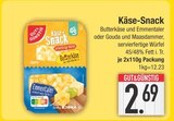 Käse-Snack Butterkäse und Emmentaler von Gut & Günstig im aktuellen EDEKA Prospekt für 2,69 €