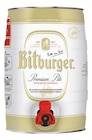 Premium Pils Bierfass mit Zapfhahn von Bitburger für 8,99 € bei Lidl im Angebot Premium Pils Bierfass mit Zapfhahn von Bitburger im aktuellen Lidl Prospekt