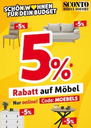 Sconto SB Prospekt für Zappendorf: "SCHÖN WOHNEN FÜR DEIN BUDGET", 1 Seite, 24.03.2026 - 07.04.2026