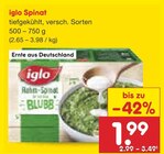 Spinat von iglo im aktuellen Netto Marken-Discount Prospekt