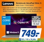 Notebook IdeaPad Slim 5 im Angebot bei expert in Würzburg Notebook IdeaPad Slim 5 Angebote von Lenovo bei expert Würzburg für 749,00 €
