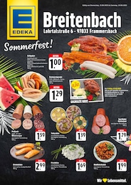 Supermarkt Prospekt von EDEKA Lohr EDEKA Prospekt: "Sommerfest!", 2 Seiten, 21.08.2025 - 23.08.2025