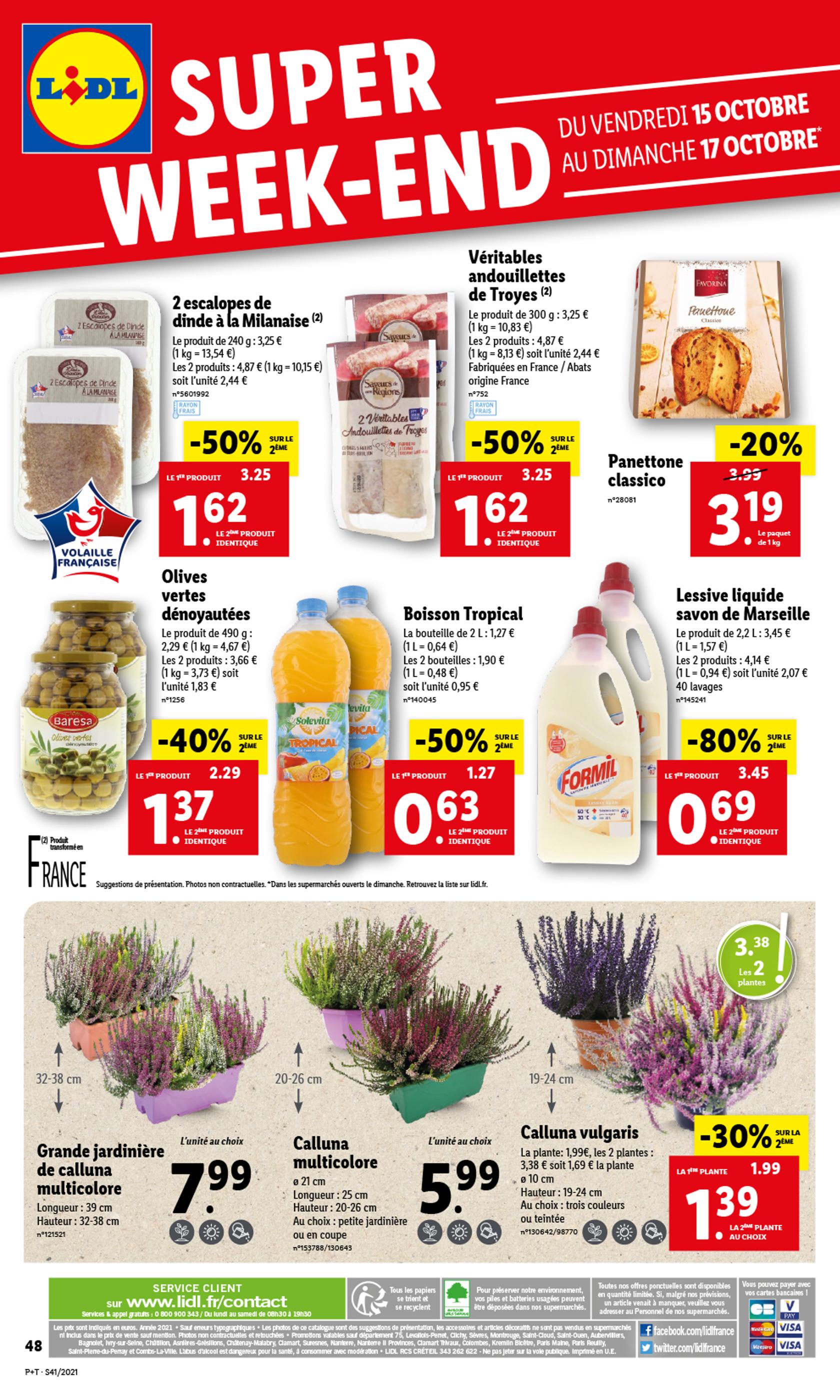 Catalogue Lidl à Nancy, avec 1 page Prospectus Lidl à Nancy, "Super week-end", 1 page, 13/10/2021 - 19/10/2021