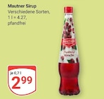 Sirup im Angebot bei GLOBUS in Leipzig Sirup Angebote von Mautner bei GLOBUS Leipzig für 2,99 €