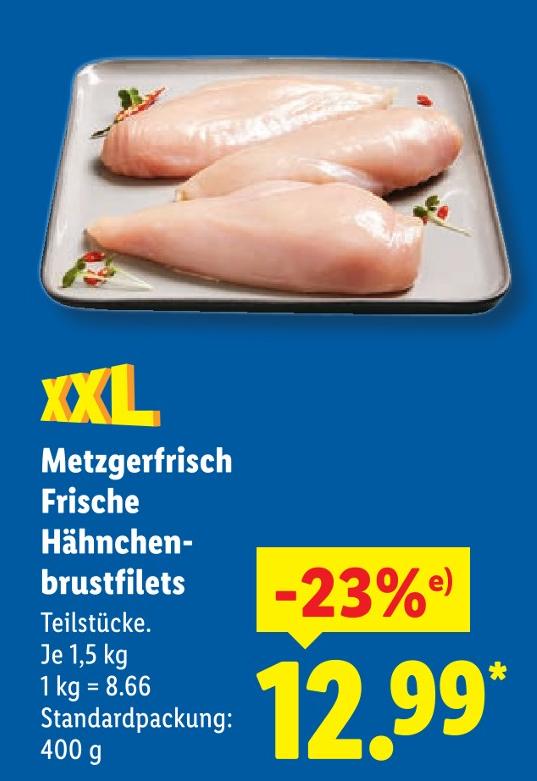 Metzgerfrisch Frische Hähnchenbrustfilets