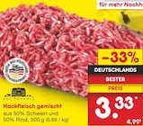 Netto Marken-Discount Lindenberg - Hackfleisch gemischt Angebot im Prospekt Hackfleisch gemischt bei Netto Marken-Discount im Lindenberg Prospekt für 3,33 €