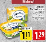 Aktuelles Die Streichzarte Butter 75% Fett Angebot bei EDEKA in Krefeld ab 1,11 €