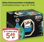 Katzennassfutter im Multipack im Angebot bei GLOBUS in Zwickau Katzennassfutter im Multipack Angebote von Sheba bei GLOBUS Zwickau für 5,49 €
