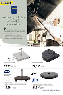 Sonnenschirm im METRO Prospekt "Wochenangebote SCO + Gewinnspiel + Outdoor" mit 75 Seiten (Augsburg)