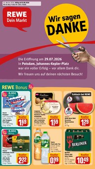 Aktueller REWE Prospekt "Dein Markt" für Potsdam Aktueller REWE Prospekt für Potsdam mit Seiten