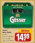 Natur Radler im Angebot bei REWE in Emden Natur Radler Angebote von Gösser bei REWE Emden für 14,99 €