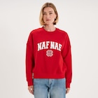 Sweat oversize logo NAF NAF brodé rouge femme à La Halle dans Gassin