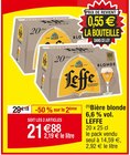 Bière blonde 6,6 % vol. - LEFFE en promo chez Cora Argenteuil à 21,88 €