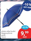 Regenschirm von alster elbe budni für 9,99 € bei budni im Angebot Regenschirm von alster elbe budni im aktuellen budni Prospekt