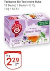 Bio Tee Innere Ruhe Angebote von Teekanne bei GLOBUS Oberhausen für 2,29 €