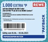 1.000 EXTRA °P von PAYBACK bei REWE im Angebot 1.000 EXTRA °P von PAYBACK im aktuellen REWE Prospekt
