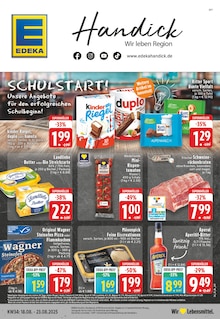 EDEKA Prospekt der Woche "Aktuelle Angebote" Seite 1, 18.08.2025 bis 23.08.2025 für Korschenbroich Aktueller EDEKA Prospekt "Aktuelle Angebote" Seite 1 von 24 Seiten für Korschenbroich
