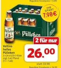 helles Pülleken im Angebot bei nah&frisch in Aurich helles Pülleken Angebote von Veltins bei nah&frisch Aurich für 26,00 €