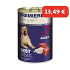PREMIERE Best Meat nourriture humide pour chien, adulte Bœuf & Riz 6x400 g à 13,49 € dans le catalogue Maxi Zoo