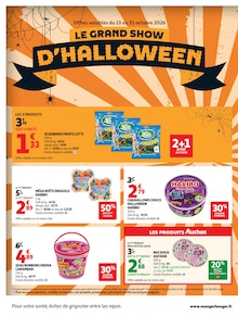 Catalogue Auchan Supermarché de la semaine 42, "LE GRAND SHOW D'HALLOWEEN", page 2, 13/10/2026 - 24/10/2026 Prospectus Auchan Supermarché en cours, "LE GRAND SHOW D'HALLOWEEN", page 2 sur 36