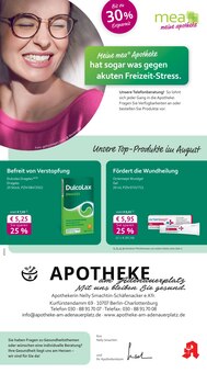 Aktueller mea - meine apotheke Prospekt "Unsere August-Angebote" Seite 1 von 4 Seiten für Berlin