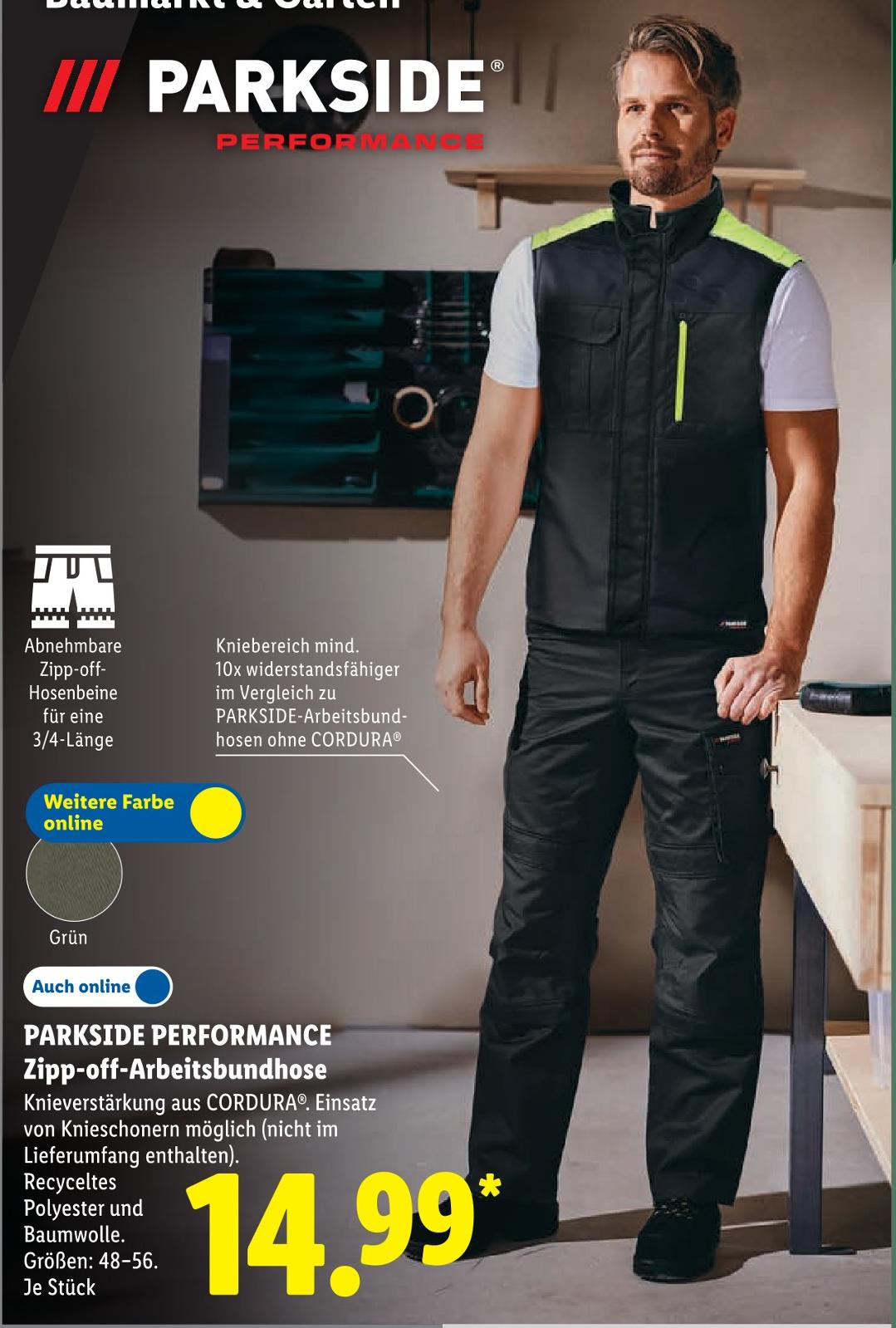 Performance Zipp-off-Arbeitsbundhose