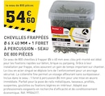 Chevilles frappées Ø 6 x 40 mm + 1 foret à percussion - seau de 800 pièces à Tout Faire dans Montchaude