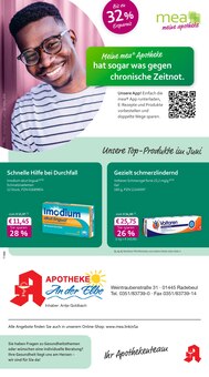 Schmerzgel im aktuellen mea - meine apotheke Prospekt (Dresden) Schmerzgel im mea - meine apotheke Prospekt "Unsere Juni-Angebote" mit 4 Seiten (Dresden)
