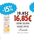 Crème Solaire Visage SPF50 - Acorelle à 16,85 € dans le catalogue Naturalia