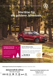 Volkswagen Werkstatt & Auto Prospekt der aktuellen Woche mit 1 Seite, gültig von 01.09.2026 bis 31.12.2026, in Rasdorf und Umgebung Aktueller Volkswagen Werkstatt & Auto Prospekt in Rasdorf und Umgebung, "Herbst im Kopf. Sicherheit im Auto." mit 1 Seite, 01.09.2026 - 31.12.2026