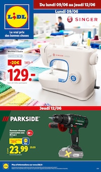 Prospectus Lidl de la semaine "Le vrai prix des bonnes choses" avec 1 pages, valide du 09/06/2025 au 12/06/2025 pour Nantes et alentours