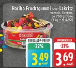 Haribo Fruchtgummi oder Lakritz Angebote von Haribo bei EDEKA Wermelskirchen für 3,49 €