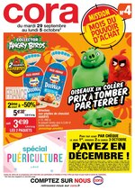 Catalogue Cora à Ivry-sur-Seine, avec 52 pages Prospectus Cora à Ivry-sur-Seine, "Oiseaux en colère prix à tomber par terre !", 52 pages, 29/09/2020 - 05/10/2020