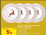 Set de 4 assiettes à dessert - TABLE ET SAVEURS en promo chez Intermarché Hyper Pau à 5,90 €