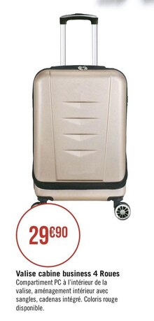 Valise cabine business 4 Roues - Géant Casino à Lyon Valise cabine business 4 Roues en promo chez Géant Casino Lyon à 29,90 €